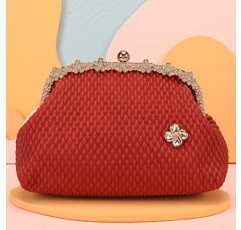 Fawziya 크리스탈 여성용 꽃무늬 퀼트 클러치 소형 핸드백