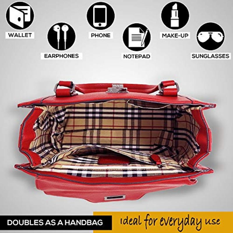 여성용 카메라 가방, 탈부착 가능한 패딩 케이스가 있는 다기능 가죽 탑 핸들 여성용 핸드백 및 지갑