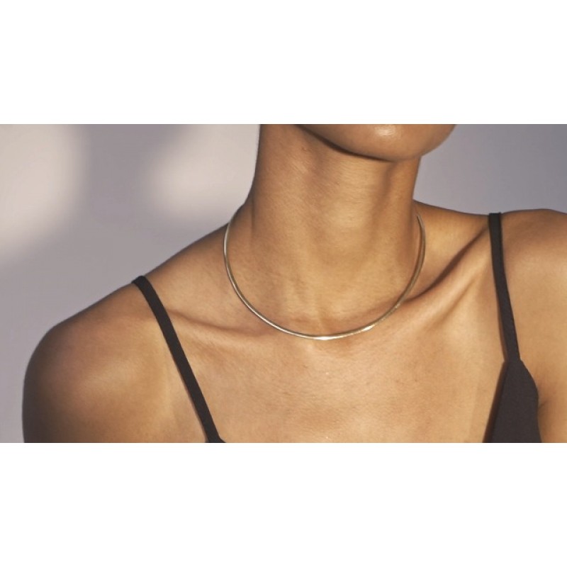 Miabella 솔리드 18K 골드 오버 스털링 실버 이탈리아 2mm 또는 2.5mm 돔 오메가 링크 체인 목걸이 여성용 16+2 조절 가능한 길이 925 Made in Italy