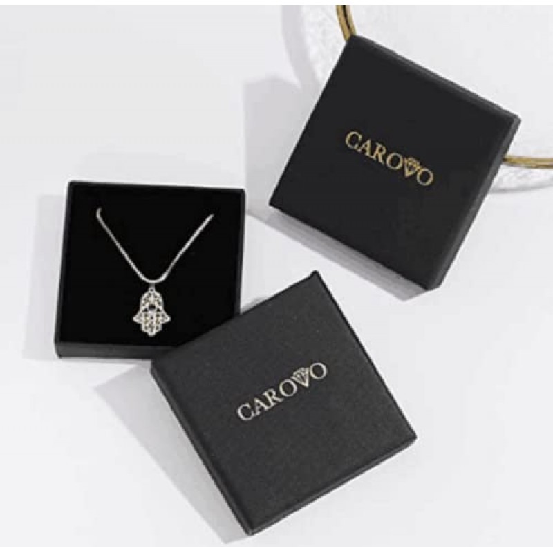 CAROVO 여성을위한 우아한 진주 펜던트 목걸이 14k 골드 도금 Barque 진주 체인 목걸이 선물을위한 섬세한 수제 교양 진주 목걸이 매일 보석