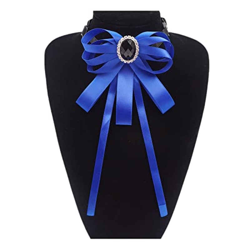 남성용 나비 넥타이 여성용 Pre-Tied Bowknot Bow Tie 여성용 패션 리본 보우 브로치 넥타이 라인 석 브로치 핀 셔츠 액세서리