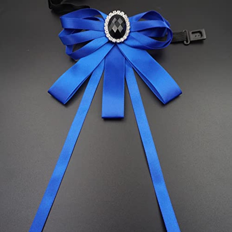 남성용 나비 넥타이 여성용 Pre-Tied Bowknot Bow Tie 여성용 패션 리본 보우 브로치 넥타이 라인 석 브로치 핀 셔츠 액세서리
