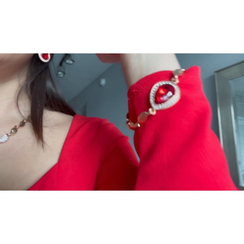 FUNOJOY 여자 럭셔리 아프리카 두바이 18k 골드 도금 보석 세트 웨딩 라인 석 크리스탈 턱받이 문 목걸이 귀걸이 세트 신부 파티 댄스 파티