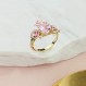 Anthia 쥬얼리 여성 925 스털링 실버 러블리 로즈 타원형 컷 보석 밴드 링