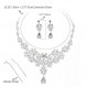 Jalisiol 신부 웨딩 쥬얼리 세트, 럭셔리 크리스탈 라인 석 헤어 액세서리 Tiaras 크라운 귀걸이 목걸이 세트 신부 웨딩 파티 파티 웨딩 드레스