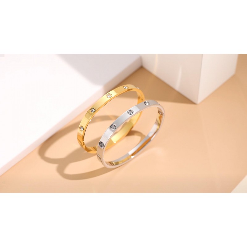 RIMRIVA 여성을위한 골드 팔찌 14K 골드 도금 우정 팔찌 팔찌 큐빅 지르코니아 스톤 스테인레스 스틸 팔찌 쥬얼리 사랑 발렌타인 여성을위한 크리스마스 선물 십대 소녀