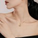 진 보 여성을위한 럭키 클로버 목걸이 십대 소녀 귀여운 골드 네 잎 클로버 펜던트 목걸이 우아한 체인 초커 댄스 파티 웨딩 액세서리 보석 선물