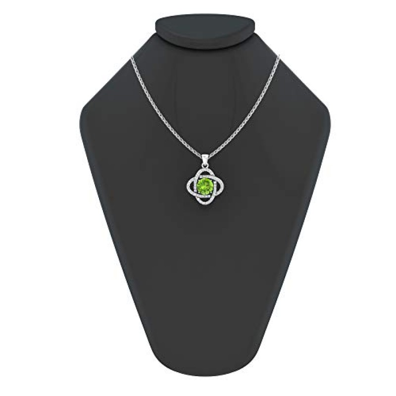 Belinda Jewelz 여성 925 스털링 실버 귀여운 사랑 매듭 반짝 이는 보석 푸시 백 스터드 귀걸이 교수형 펜던트 목걸이 아름다운 고급 보석 액세서리 세트, 1.65 캐럿