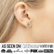 Cate & Chloe Nelly 18k 화이트 골드 스터드 귀걸이 여성 | 라운드 컷 크리스털이 있는 실버 큐빅 지르코니아 귀걸이 스터드, CZ 실버 귀걸이 세트, 여성을 위한 패션 귀걸이, 저자극성 귀걸이