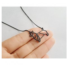 로사 빌라 코기 목걸이, 코기 종이 접기 목걸이, 개 애호가에게 완벽한 코기 선물, 여성용 개 보석, 코기 애호가를 위한 개 목걸이, 코기 애호가를 위한 선물