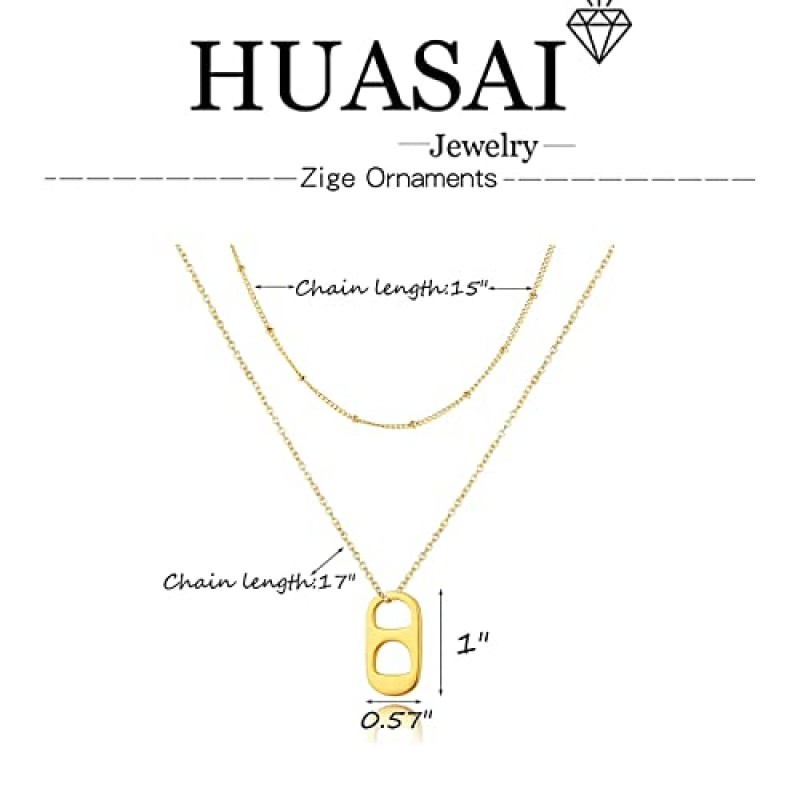 HUASAI 소다 탭 목걸이 여성용 소다 캡 펜던트 목걸이 십대 소녀 용