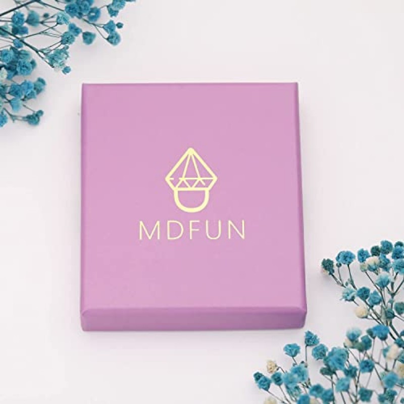 MDFUN 성명서 만들기 청키 화이트 골드/골드 후프 귀걸이, 세련된 경량 물방울 중공 오픈 후프, 여성용 저자극성 금도금 액세서리
