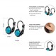555Jewelry 여성용 스테인레스 스틸 스톤 컷 클래식 레버백 결과 귀걸이