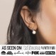 Cate & Chloe Cassie 18k 화이트 골드 진주 드롭 귀걸이 여성용 | 여성용 크리스탈 드롭 & 댕글 귀걸이, 클래식 진주 귀걸이 세트, 여성용 패션 귀걸이, 저자극성 귀걸이