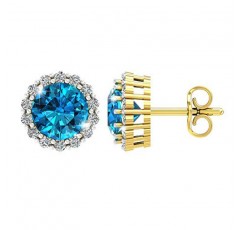 Belinda Jewelz 여성을위한 탄생석 귀걸이 선물 14k 골드 밝은 스파클 라운드 보석 스터드 귀걸이 솔리드 하이 샤인 아름다운 현대 고급 보석 액세서리 푸시 백 미끄럼 방지 보석