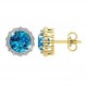 Belinda Jewelz 여성을위한 탄생석 귀걸이 선물 14k 골드 밝은 스파클 라운드 보석 스터드 귀걸이 솔리드 하이 샤인 아름다운 현대 고급 보석 액세서리 푸시 백 미끄럼 방지 보석