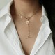 DoreenBeads 18K 골드 도금 썬 문 스타 나침반 하트 잠금 펜던트 목걸이 토글 클립 체인 목걸이 여성용 저자 극성 보석 선물 여자
