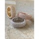 Barzel Womens Wide Eternity Ring 웨딩 밴드 18k 화이트 골드 또는 로즈 골드 도금 와이드 밴드 큐빅 지르코니아 영원의 밴드 반지