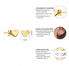 555Jewelry 여성용 스테인레스 스틸 뷰티 고상한 사랑 귀여운 하트 세련된 귀걸이