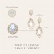 여성용 Ettika 댕글 귀걸이. 타임리스 크리스탈 18k 골드 도금 댕글 이어링. 패션 주얼리 및 액세서리