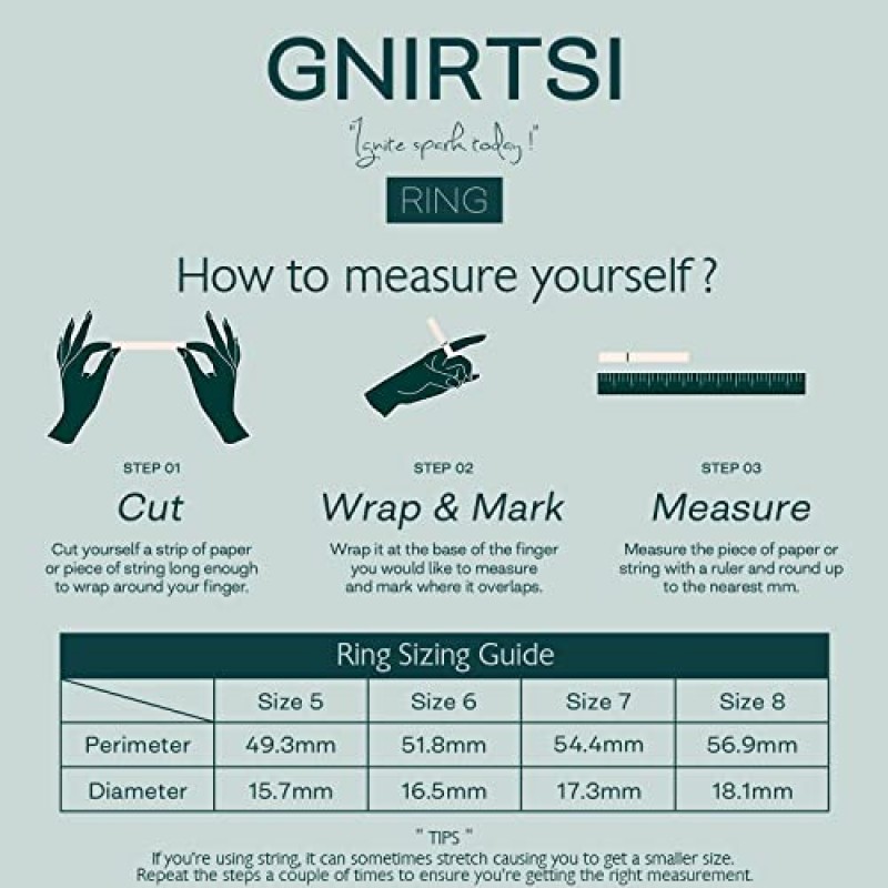 GNIRTSI 여성용 골드 평행 바 링 비대칭 더블 T 라인 14K 골드 도금 미니멀리스트 스택 얇은 밴드 오픈 핑거 쥬얼리 사이즈 5-8