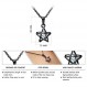 555Jewelry 여성용 스테인레스 스틸 스타 큐빅 지르코니아 최소 펜던트 목걸이