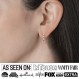Cate & Chloe Bethany 스트롱 화이트 골드 후프 귀걸이, 크리스털이 있는 18k 골드 후프 귀걸이, 여성용 실버 후프 귀걸이 세트, 결혼 기념일 주얼리