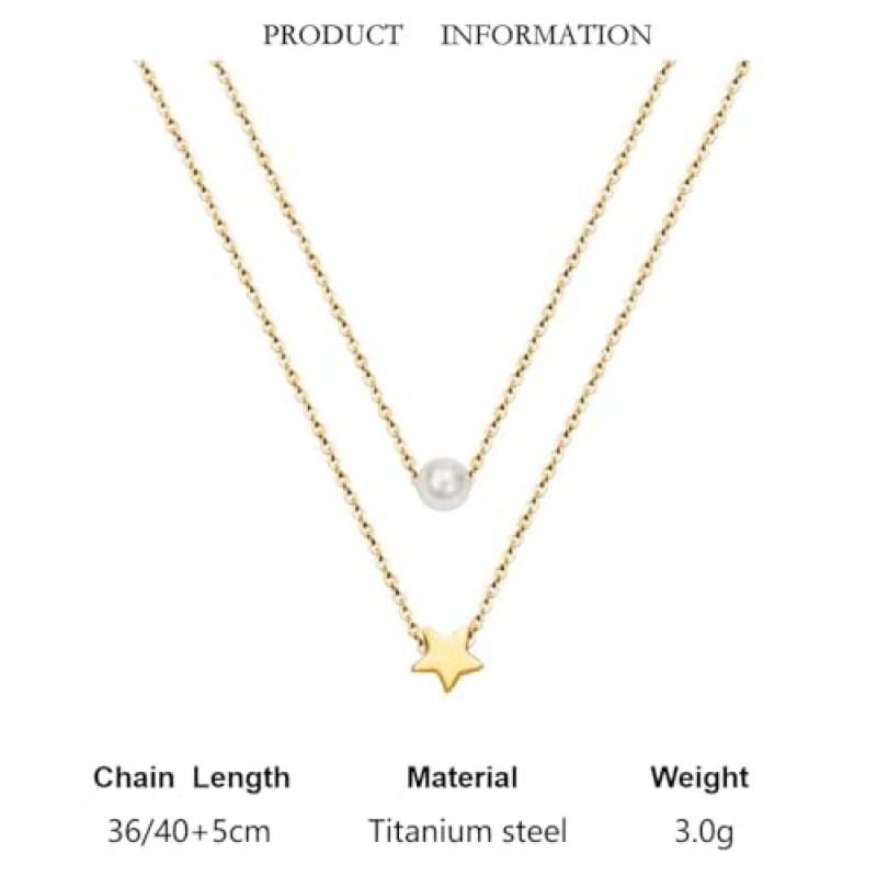 여성을위한 HUARJO 우아한 진주 목걸이 18K 골드 도금 링크 체인 바로크 진주 펜던트 골드 초커 목걸이 여성을위한 유행 보석 선물 여자