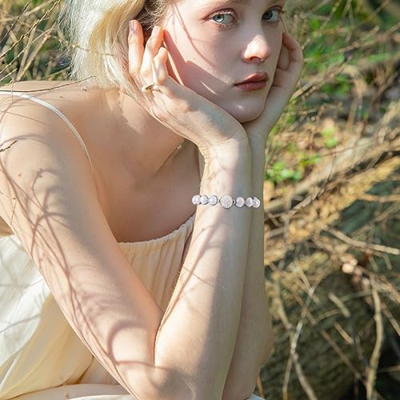 Rosedate 천연 진주 팔찌 다이아몬드 박힌 팔찌 골드 꽃 팔찌 여성을위한 우아하고 절묘한 여자 신부 들러리 선물