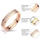 555Jewelry 여성용 스테인레스 스틸 클래식 CZ 웨딩 약혼 밴드 반지