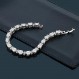 보석 스톤 킹 20.00 Ct 여성용 화려한 타원형 및 원형 7 인치 스파클링 큐빅 지르코니아 CZ 테니스 팔찌