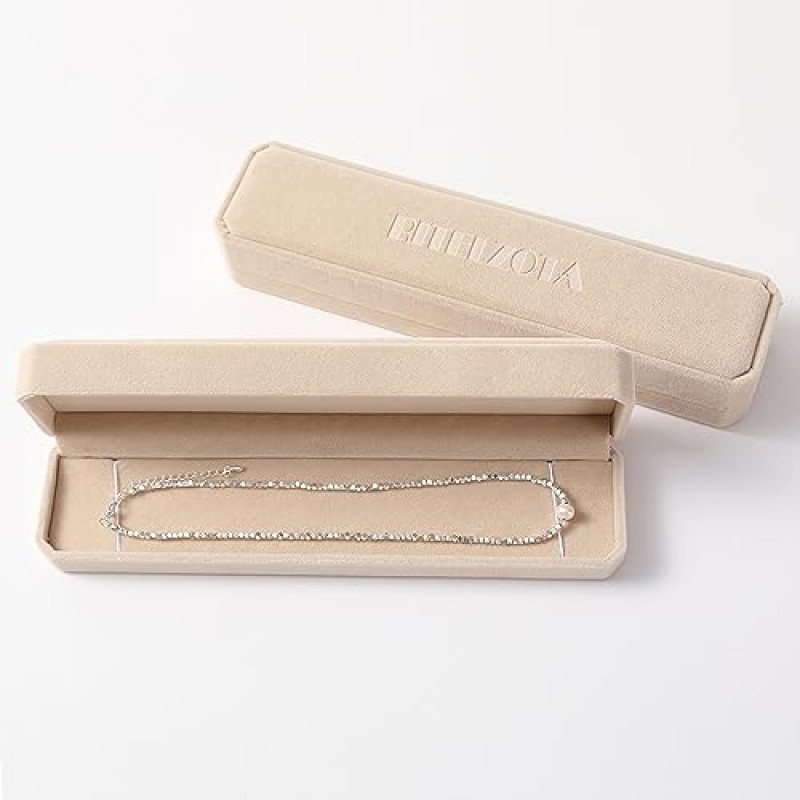 진주 목걸이 - 여성을 위한 우아한 담수 진주 반짝임 실버 도금 블랙 담석 체인 초커 디자인 보석 선물(럭셔리 박스 포함)