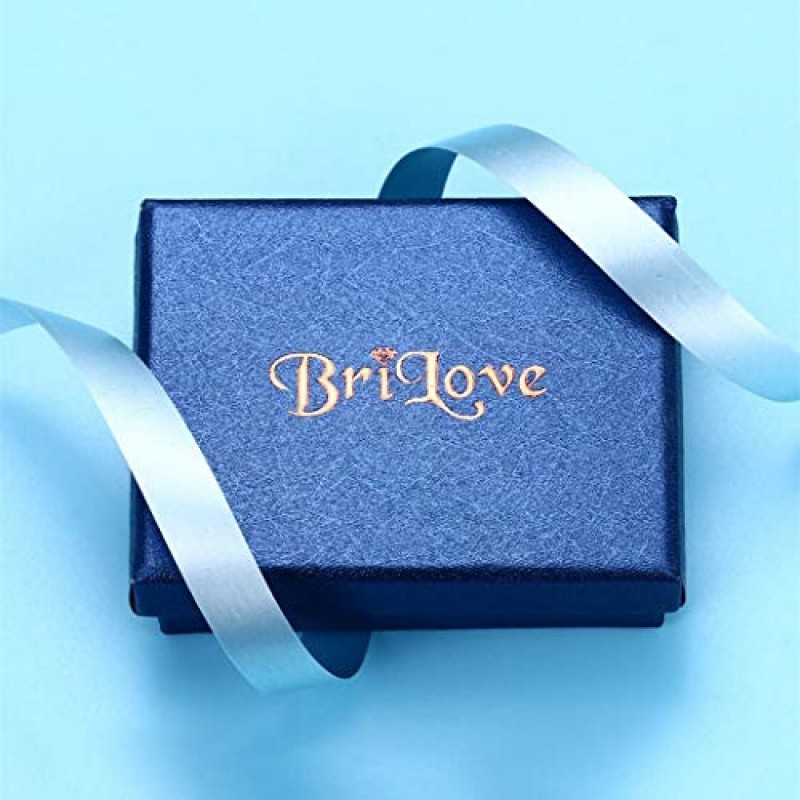 BriLove 여성의 결혼식 보석 잎 클러스터 꽃 크리스탈 매달려 귀걸이 펜던트 목걸이 신부를위한 설정