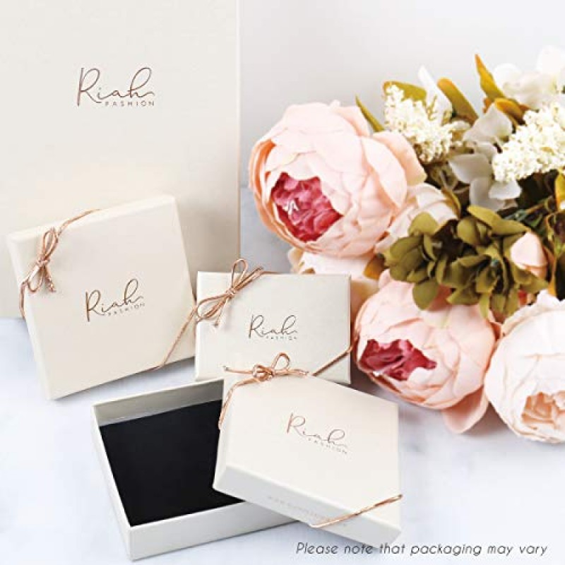 RIAH FASHION 보헤미안 다층 비즈 스태킹 팔찌 - 다용도 스트레치 스트랜드 스테이트먼트 랩 슬립온 커프 뱅글 샤이니 크리스탈 비즈 메탈릭, 미국 국기, 레인보우 프라이드