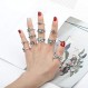 ONESING 69-99 Pcs 여성용 너클 링 Stackable Ring Set 실버 링 골드 보헤미안 레트로 빈티지 조인트 핑거 링 중공 새겨진 꽃 너클 미디 링