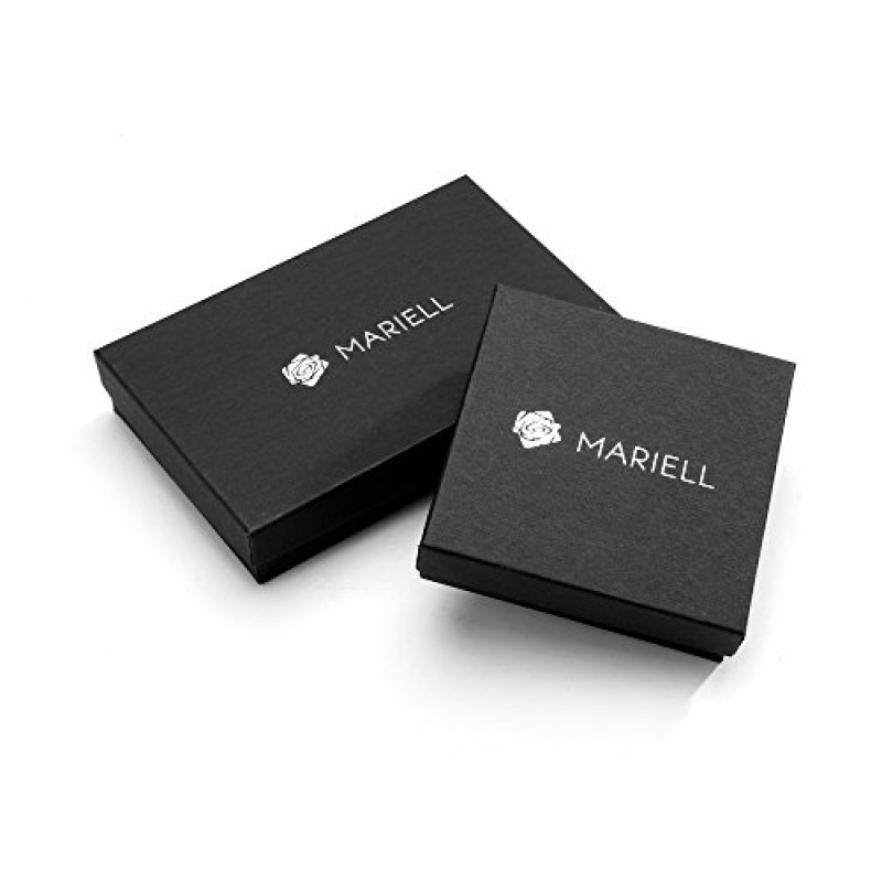 Mariell 신부 웨딩 목걸이 귀걸이 세트, 로즈 골드 CZ 펜던트 및 신부, 신부 들러리용 드롭 귀걸이