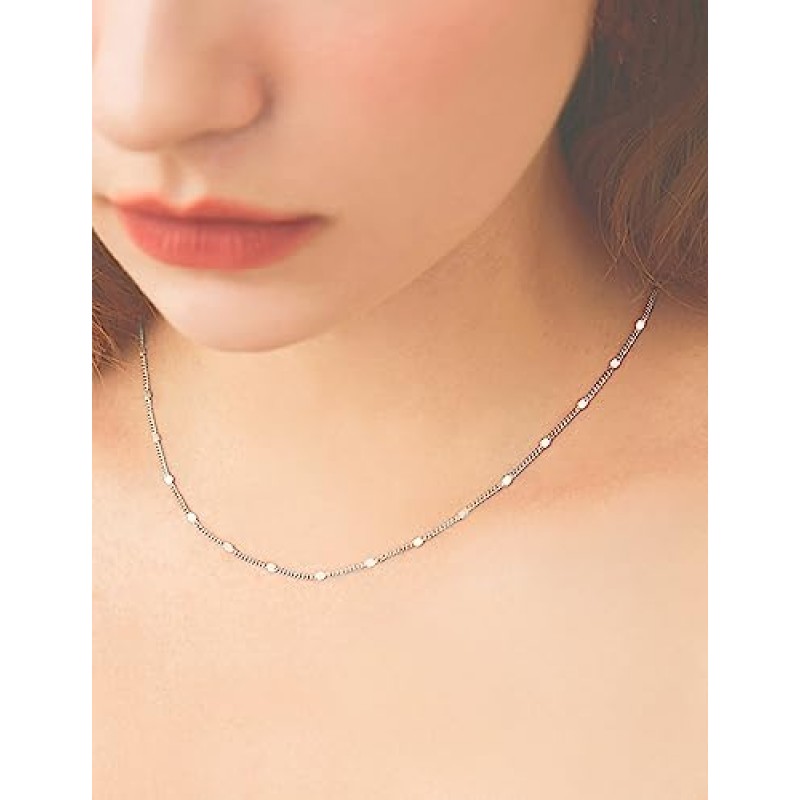 ASDULL 925 스털링 실버 로프 체인 남성용 2/2.5/3/4/5mm 목걸이 여성용 실버/골드 링크 체인 16-30 인치