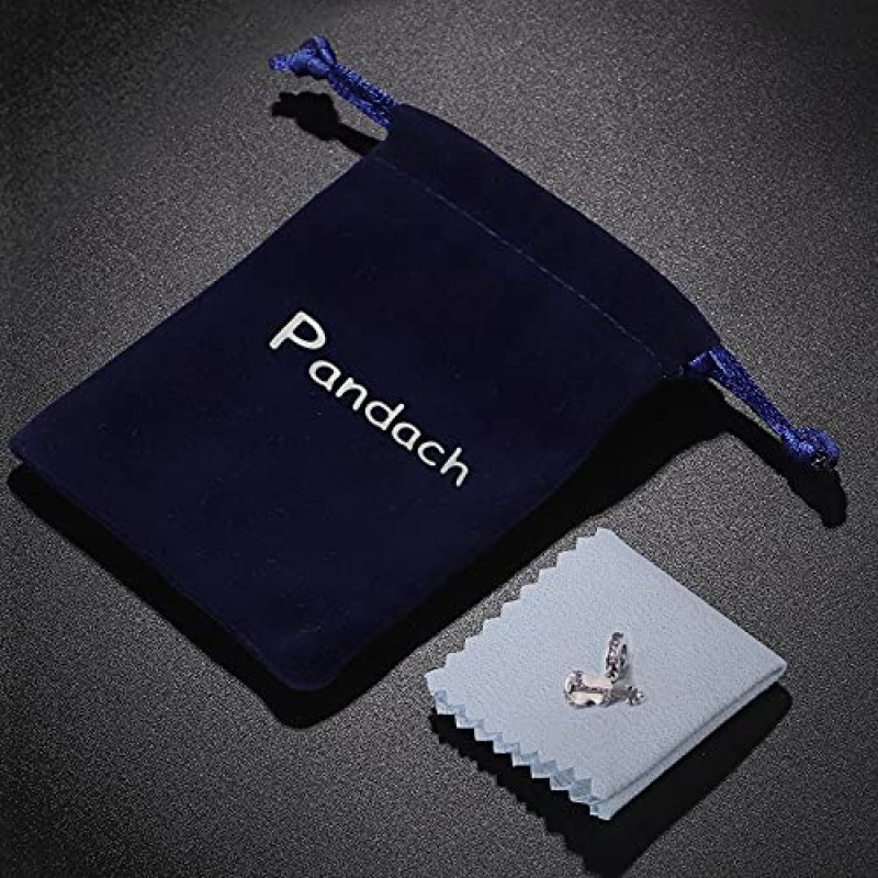 Pandach 925 스털링 실버 매달려 매력 지우기 CZ 매력 여성과 소녀를위한 매력 팔찌 뱀 체인과 목걸이에 맞게