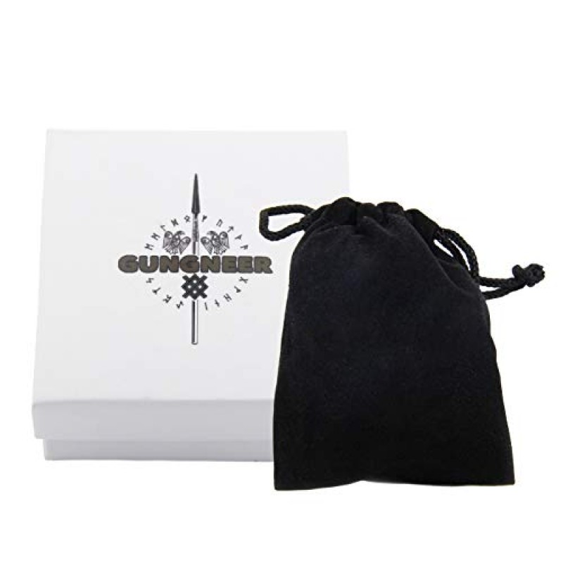 Gungneer 늑대 머리 펜던트 동물 토템 부적 부적 보호 남성 여성 Jewely 빈티지 스테인레스 스틸 목걸이