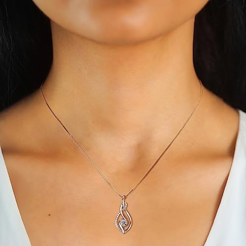 PROSTORY 인피니티 Moissanite 펜던트 목걸이 925 스털링 실버 인피니티 체인 목걸이 여성을위한 D 컬러 다이아몬드 펜던트 아내 여자 친구 생일 발렌타인 데이 크리스마스 선물