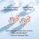 2CT Moissanite 스터드 귀걸이, DF 컬러 Ideal Cut Lab 정품 인증서가 있는 여성용 다이아몬드 18K 화이트 골드 도금 귀걸이 제작