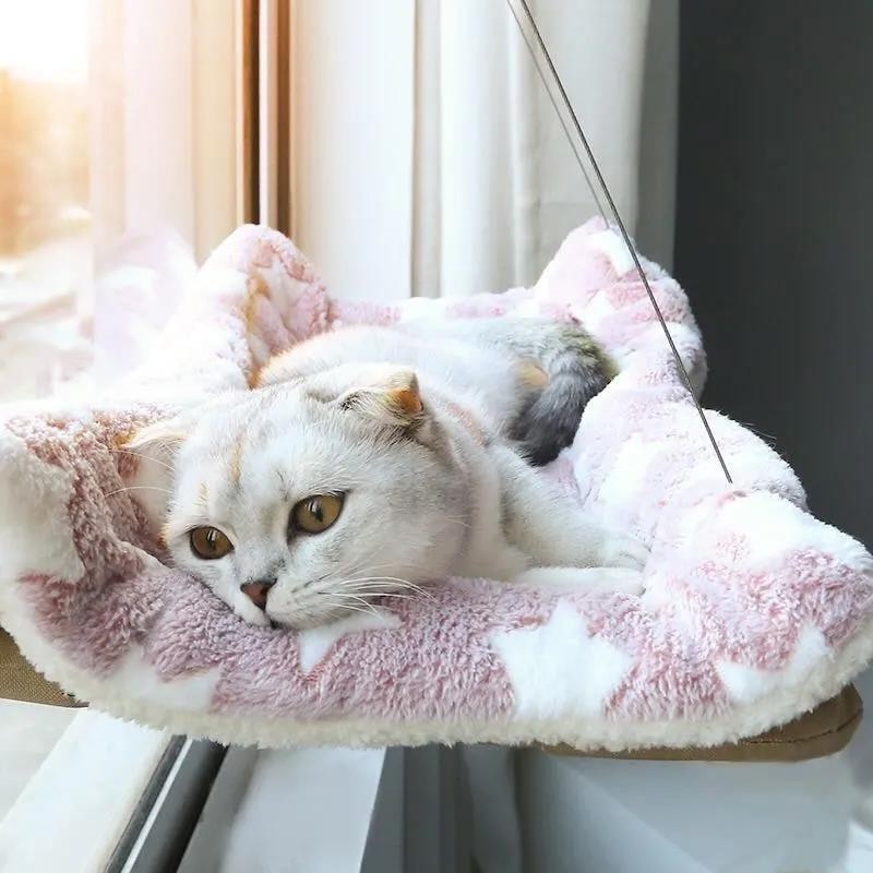 고양이 해먹 흡입 컵 고양이 둥지 사계절 유니버설 교수형 케이지 스타일 고양이 해먹 창틀보기 애완 동물 고양이 용품