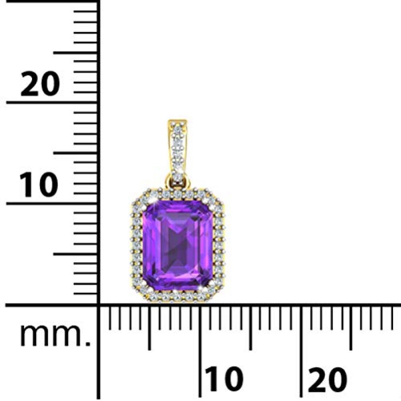 Belinda Jewelz 여성 14k 화이트/옐로우 골드 에메랄드 컷 스파클링 보석 목걸이 매달려 초커 펜던트 우아한 클래식 럭셔리 아름다운 고급 보석 액세서리 여성을위한