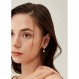 Anthia 쥬얼리 여성 925 실버 우아한 꽃 배 컷 보석 댕글 귀걸이