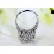 럭셔리 8ct 다이아몬드 반지 14K 화이트 골드 쥬얼리 Moissanite 코트 약혼 웨딩 밴드 반지 여성을위한 신부 파티 액세서리