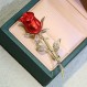 BREWIX 브로치 레드 로즈 브로치 정장 코트 칼라 장식 액세서리 유행 럭셔리 금속 핀 패션 브로치에 대한 여성 브로치 핀