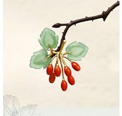 Yalych 브로치 숙녀 우아한 액세서리 옥 붉은 산호 층층 나무 모양 브로치 럭셔리 웨딩 연회 브로치 쥬얼리 브로치 장식 장식품