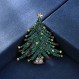 KIZQYN 여성 브로치 절묘한 크리스마스 트리 브로치 럭셔리 여성 쥬얼리 스카프 버튼 정장 칼라 액세서리 의상 액세서리