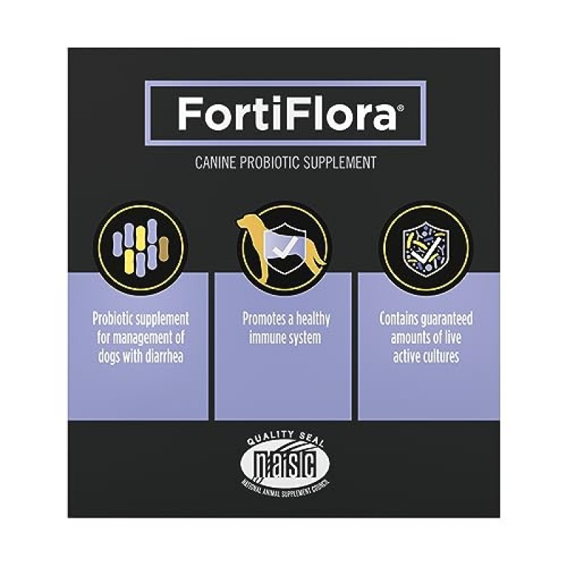 개용 Purina Fortiflora 프로바이오틱스, 프로 플랜 수의학 보조제 분말 프로바이오틱 개 보조제, 30개(1팩)