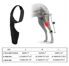 찢어진 Acl 뒷다리를 위한 개 무릎 보호대, 개 무릎 Stifle 버팀대 랩, 뒷다리 관절 통증을 위한 개 다리 교정기 근육통 애완 동물 보호대는 통증과 염증을 감소시킵니다
